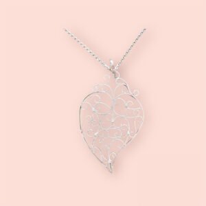 Heart of Viana Necklace Cubic Zirconia Hand Crafted Sterling Silver