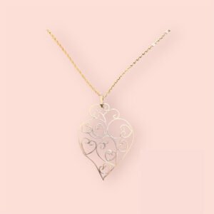 Heart of Viana Necklace Single Design Hand Crafted Sterling Silver