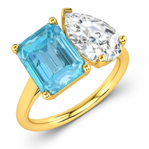 Gold Toi et Moi Diamond Ring Exclusive Design